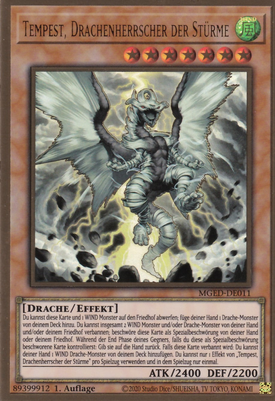 Tempest, Drachenherrscher der Stürme - MGED-DE011 - Gold Rare - Reprint - Deutsch - Maximum Gold: El Dorado