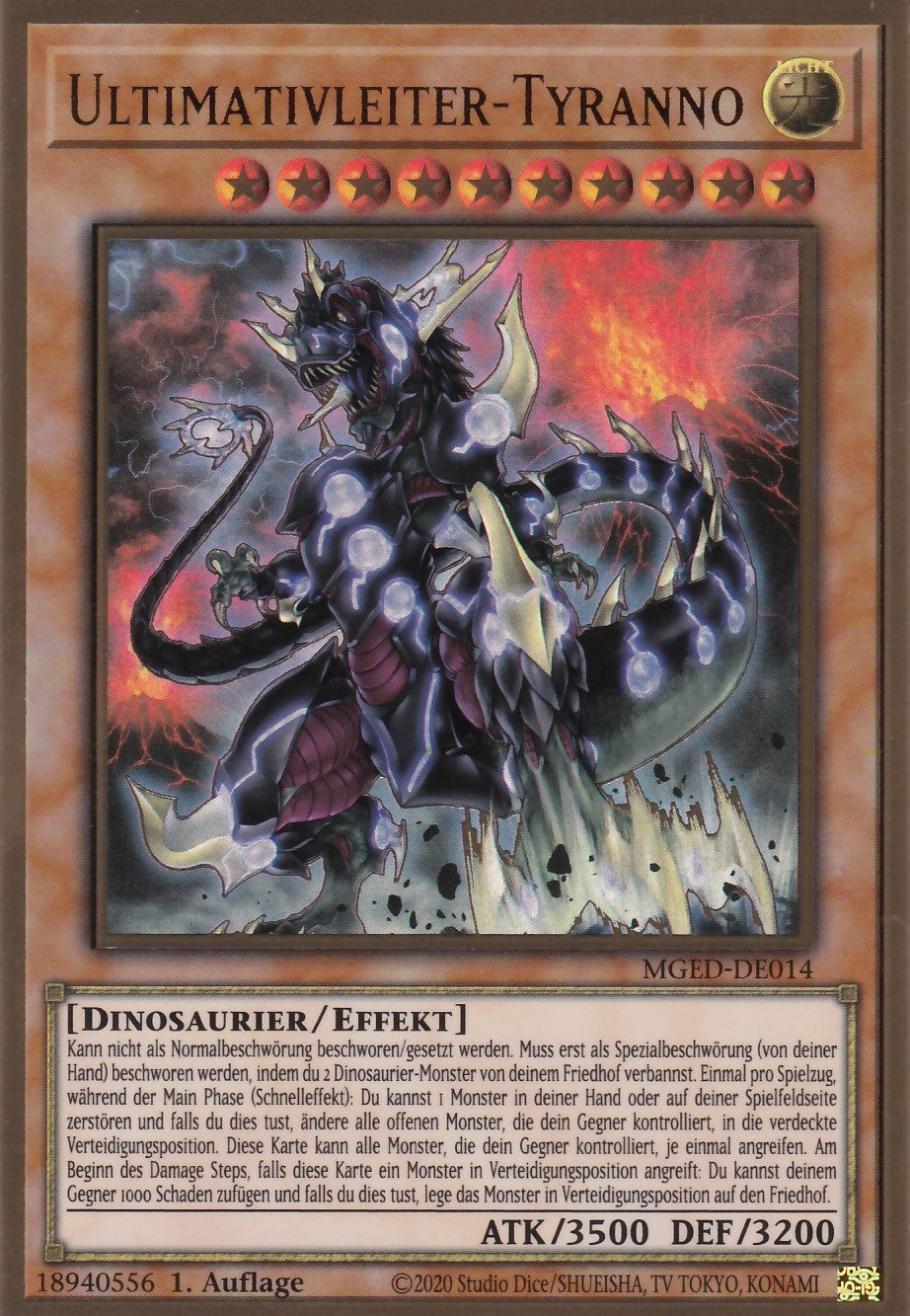 Ultimativleiter-Tyranno - MGED-DE014 - Gold Rare - Reprint - Deutsch - Maximum Gold: El Dorado