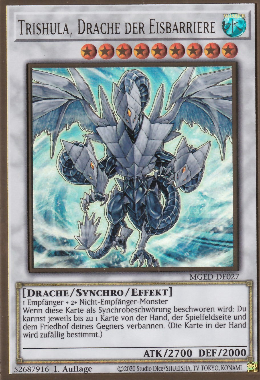 Trishula, Drache der Eisbarriere - MGED-DE027 - Gold Rare - Reprint - Deutsch - Maximum Gold: El Dorado