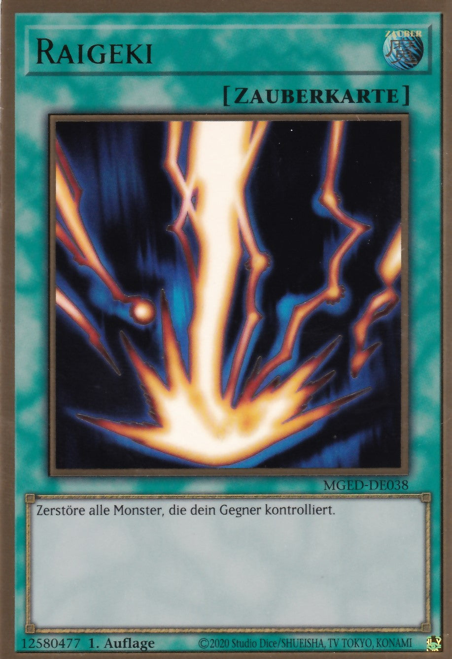 Raigeki - MGED-DE038 - Gold Rare - Reprint - Deutsch - Maximum Gold: El Dorado