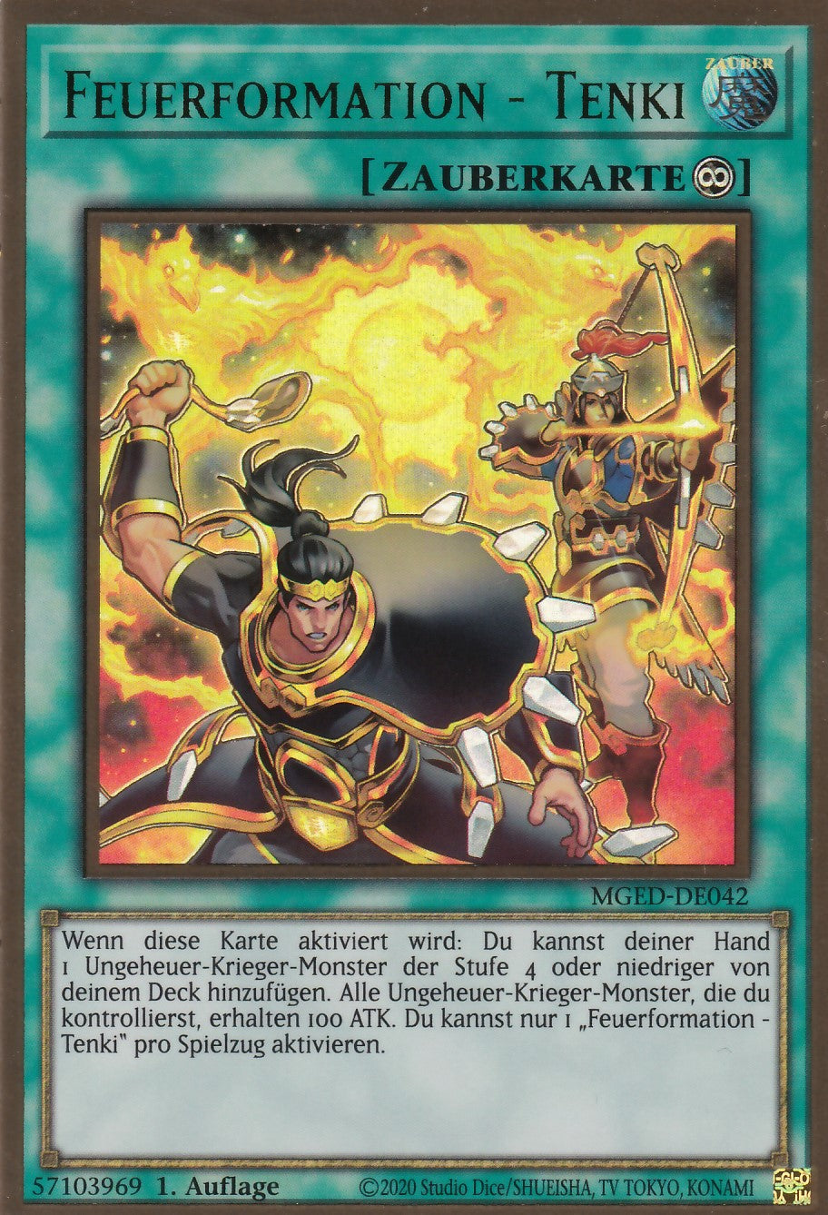 Feuerformation - Tenki - MGED-DE042 - Gold Rare - Reprint - Deutsch - Maximum Gold: El Dorado