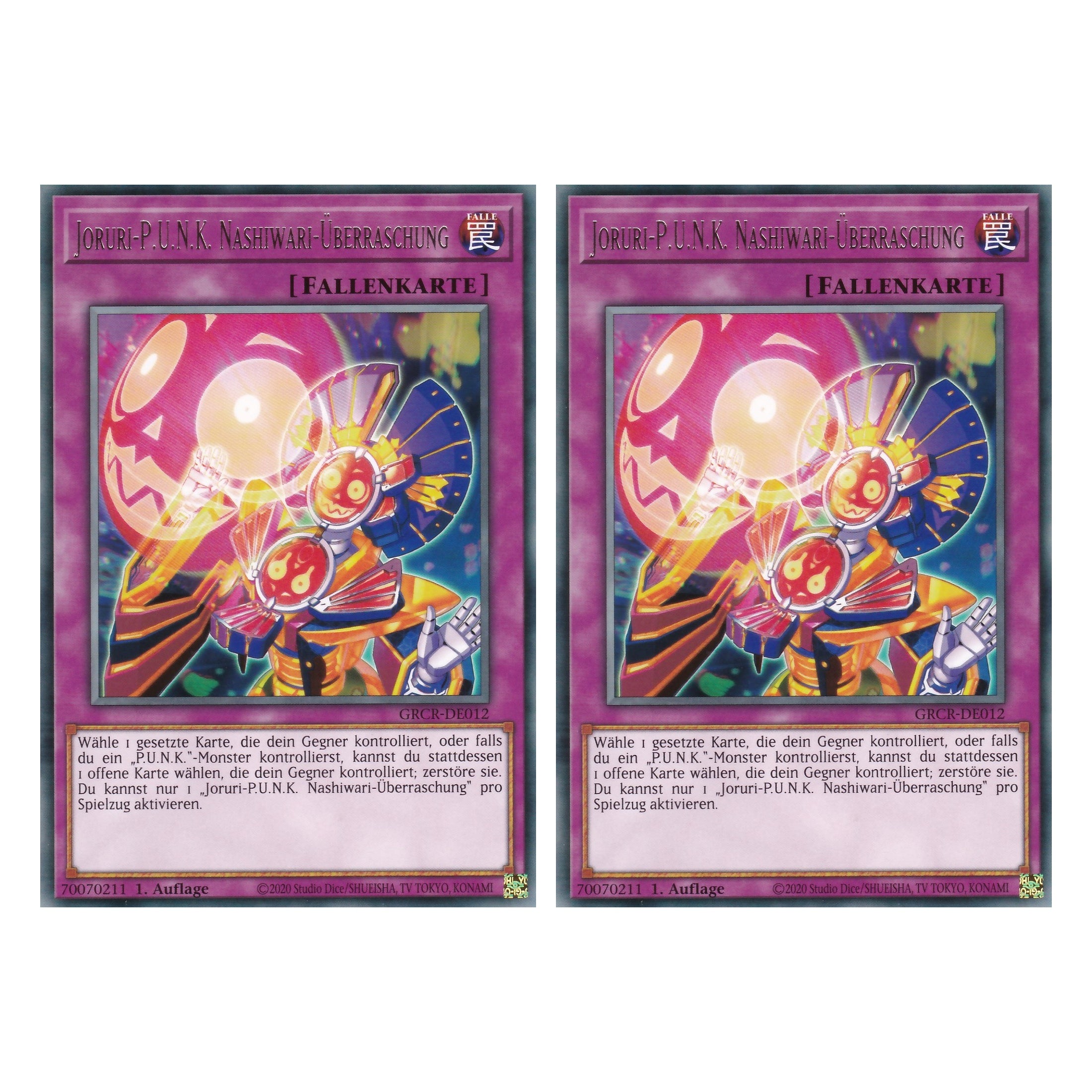 Joruri-P.U.N.K. Nashiwari-Überraschung - GRCR-DE012 - Rare - Deutsch - 1. Auflage - The Grand Creators - Yu-Gi-Oh! - Duo Set (2 Stück)