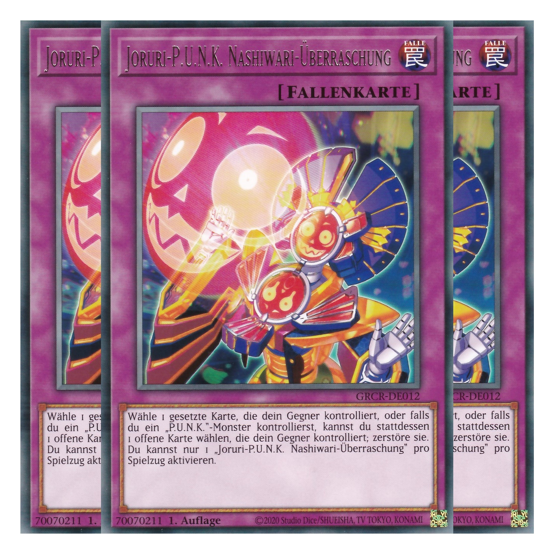 Joruri-P.U.N.K. Nashiwari-Überraschung - GRCR-DE012 - Rare - Deutsch - 1. Auflage - The Grand Creators - Yu-Gi-Oh! - Playset (3 Kopien)