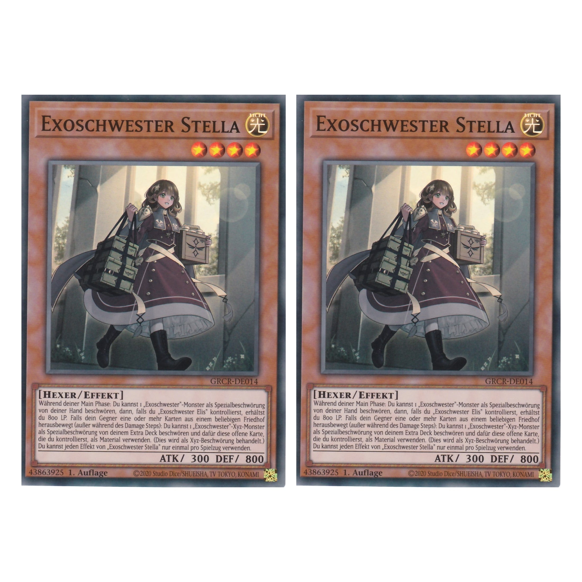 Exoschwester Stella - GRCR-DE014 - Super Rare - Deutsch - 1. Auflage - The Grand Creators - Yu-Gi-Oh! - Duo Set (2 Stück)