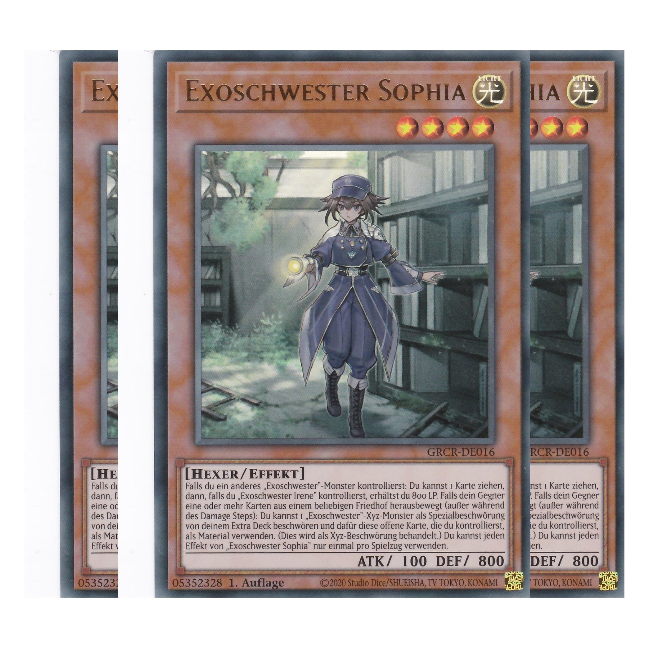 Exoschwester Sophia - GRCR-DE016 - Ultra Rare - Deutsch - 1. Auflage - The Grand Creators - Yu-Gi-Oh! - Playset (3 Kopien)