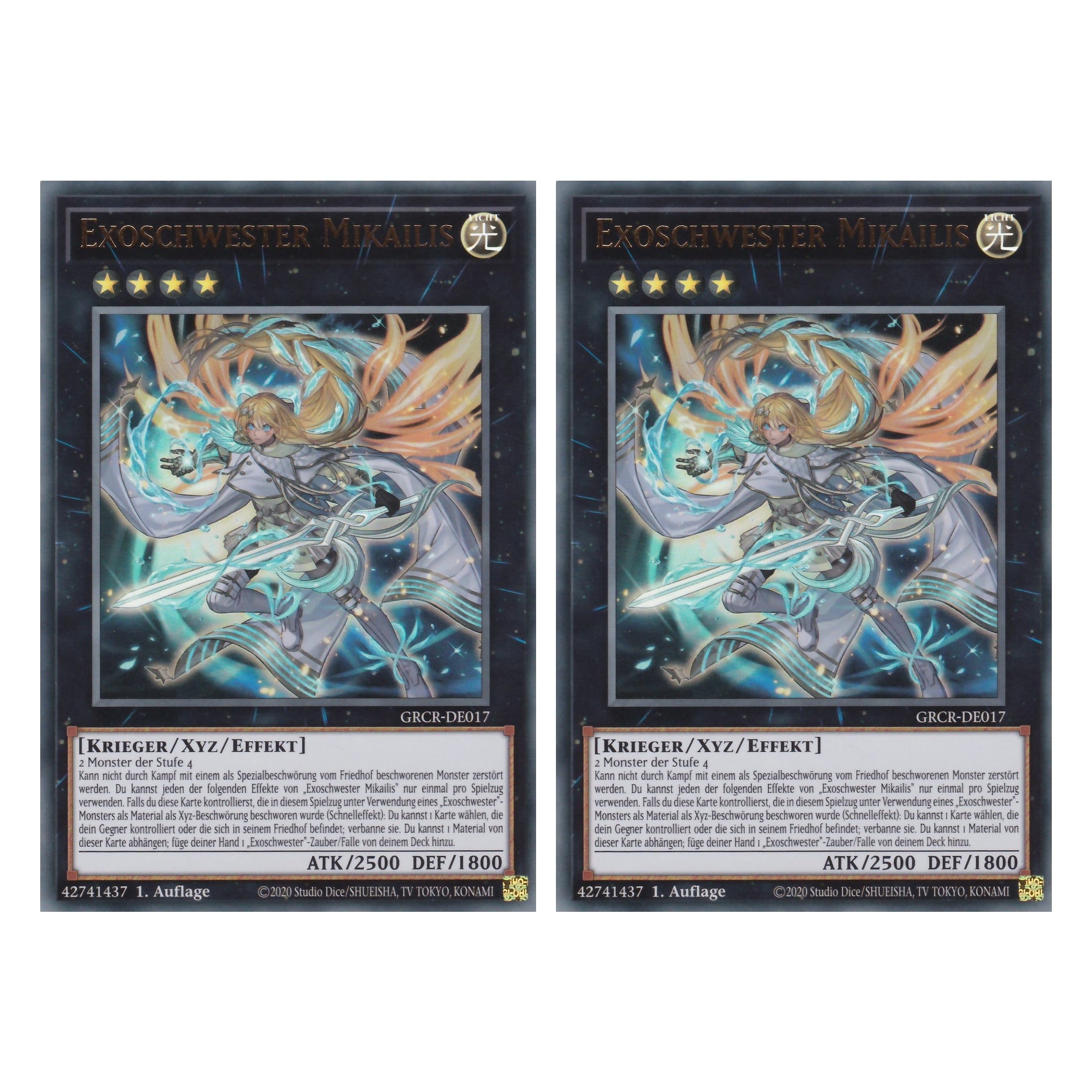 Exoschwester Mikailis - GRCR-DE017 - Ultra Rare - Deutsch - 1. Auflage - The Grand Creators - Yu-Gi-Oh! - Duo Set (2 Stück)