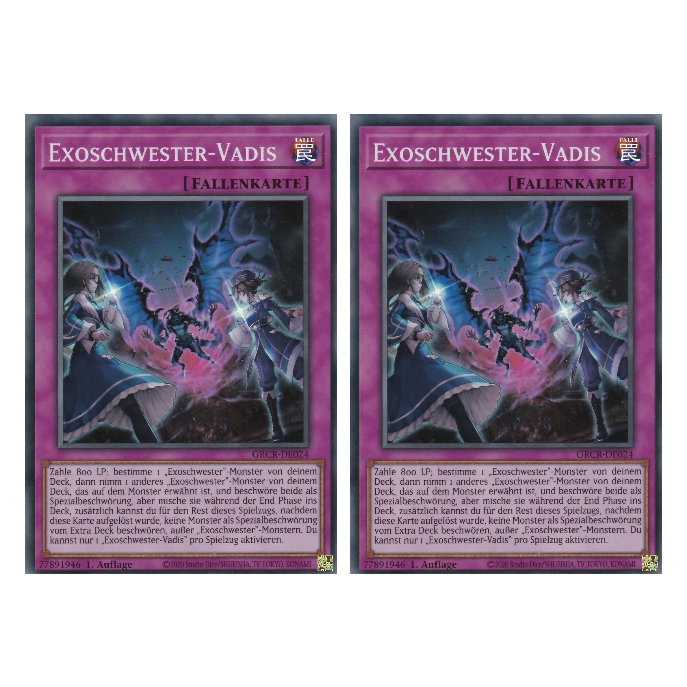 Exoschwester-Vadis - GRCR-DE024 - Super Rare - Deutsch - 1. Auflage - The Grand Creators - Yu-Gi-Oh! - Duo Set (2 Stück)