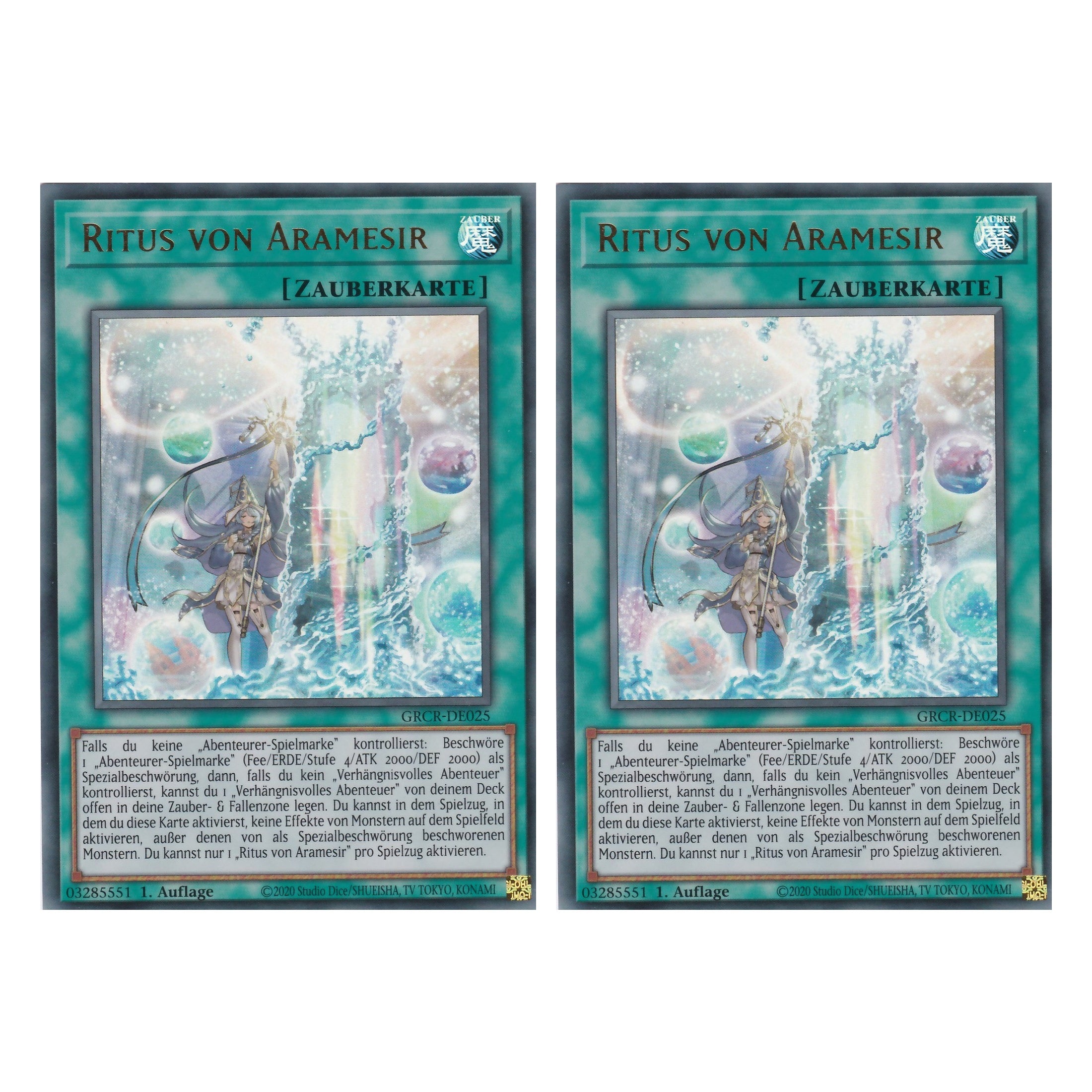 Ritus von Aramesir - GRCR-DE025 - Ultra Rare - Deutsch - 1. Auflage - The Grand Creators - Yu-Gi-Oh! - Duo Set (2 Stück)