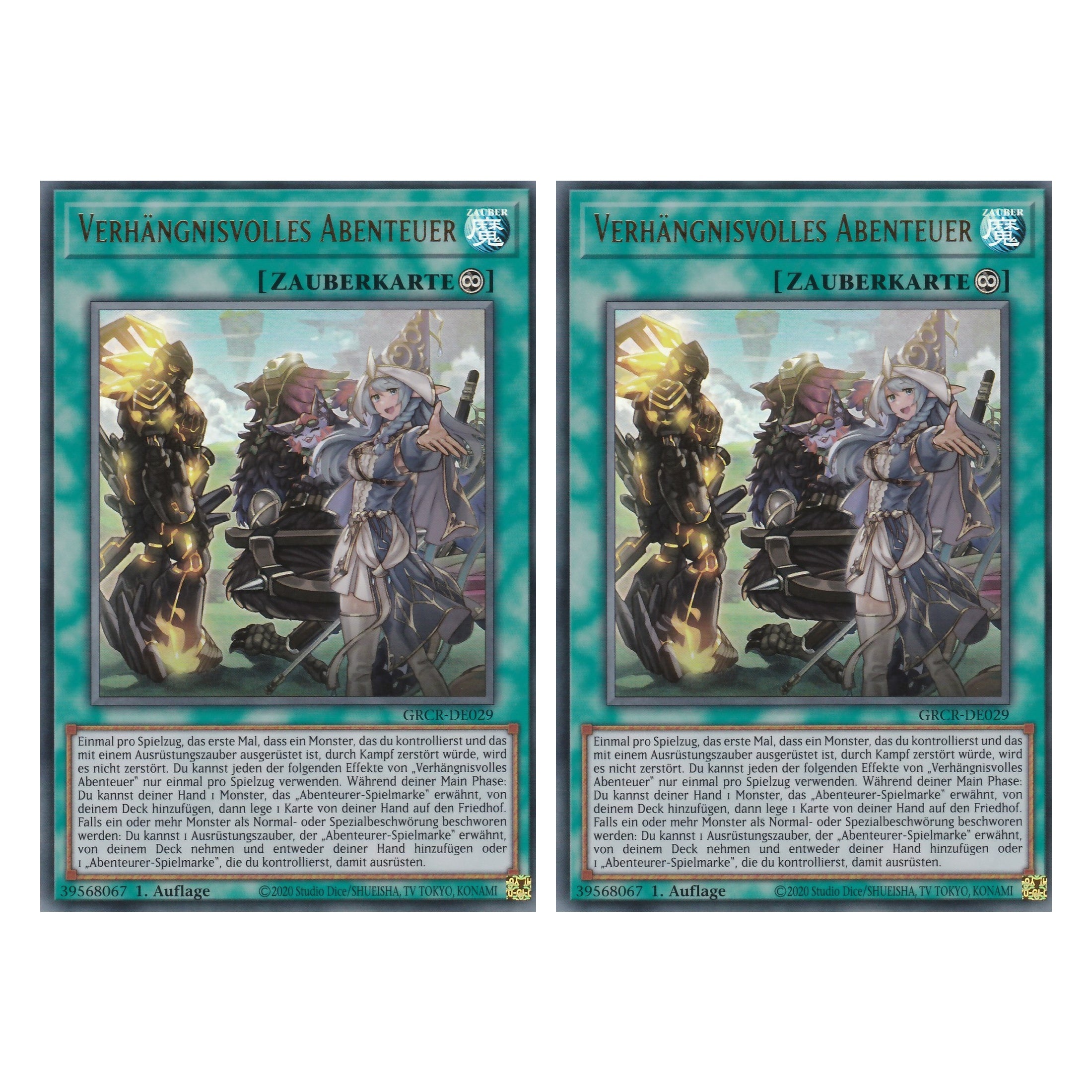Verhängnisvolles Abenteuer - GRCR-DE029 - Ultra Rare - Deutsch - 1. Auflage - The Grand Creators - Yu-Gi-Oh! - Duo Set (2 Stück)