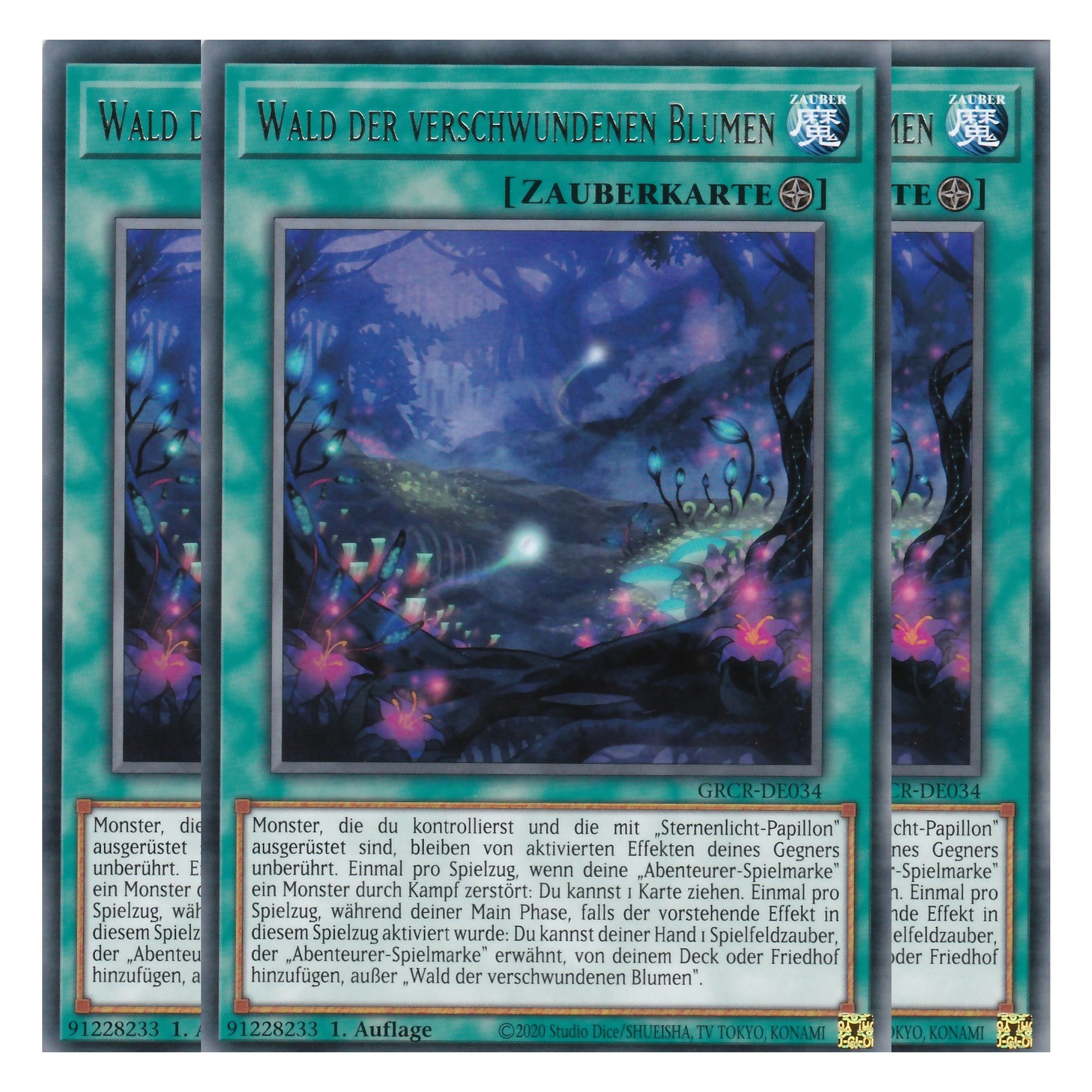 Wald der verschwundenen Blumen - GRCR-DE034 - Rare - Deutsch - 1. Auflage - The Grand Creators - Yu-Gi-Oh! - Playset (3 Kopien)