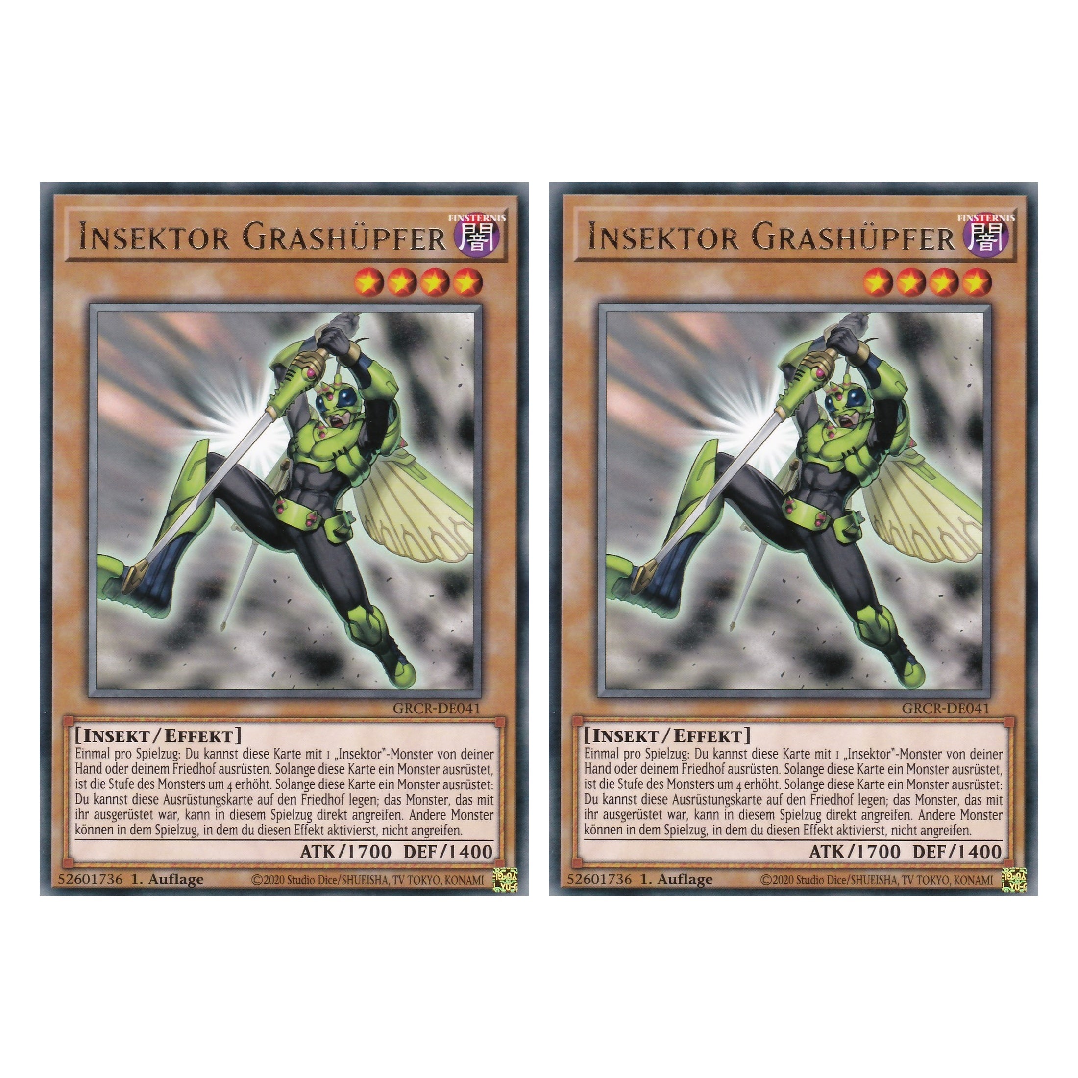 Insektor Grashüpfer - GRCR-DE041 - Rare - Deutsch - 1. Auflage - The Grand Creators - Yu-Gi-Oh! - Duo Set (2 Stück)