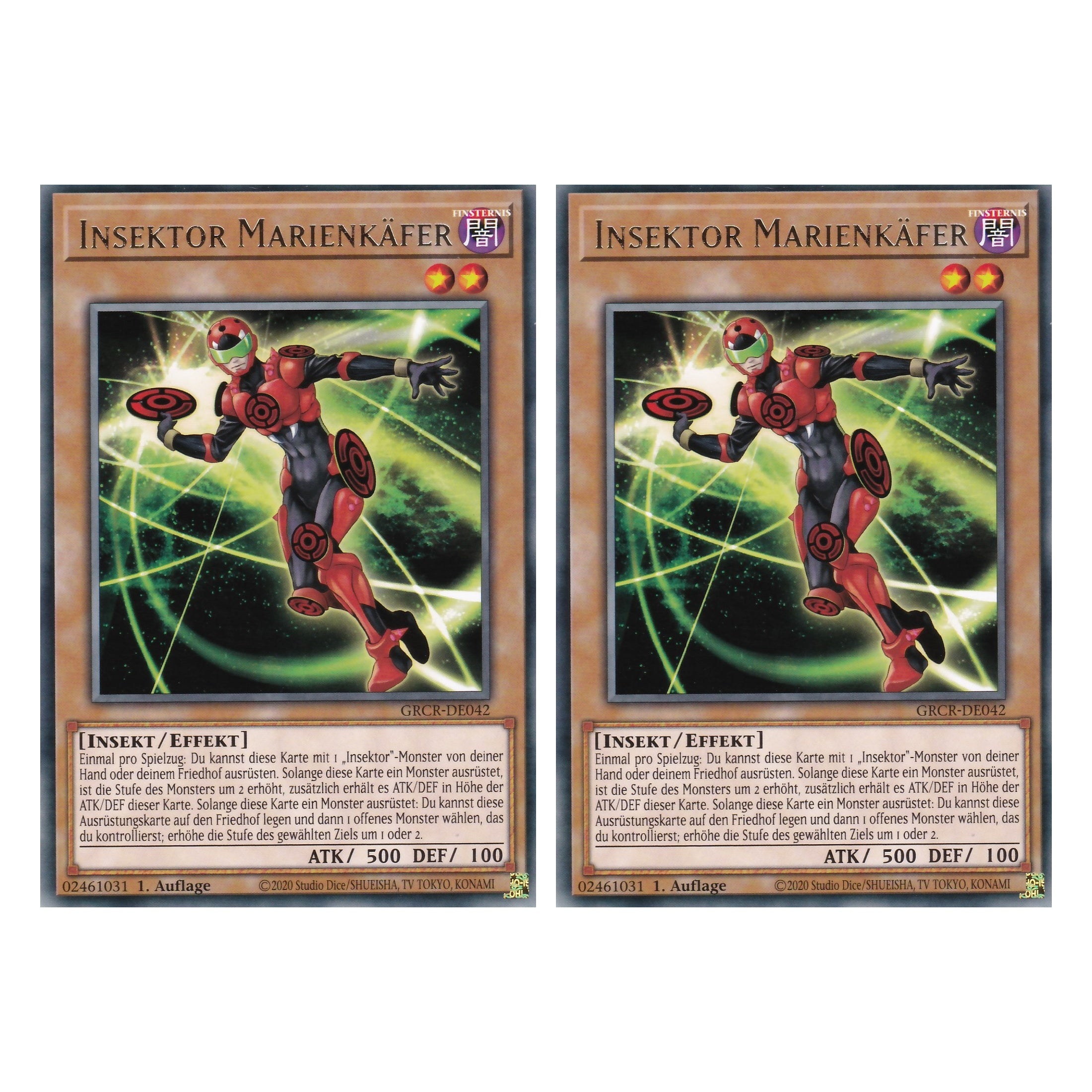 Insektor Marienkäfer - GRCR-DE042 - Rare - Deutsch - 1. Auflage - The Grand Creators - Yu-Gi-Oh! - Duo Set (2 Stück)