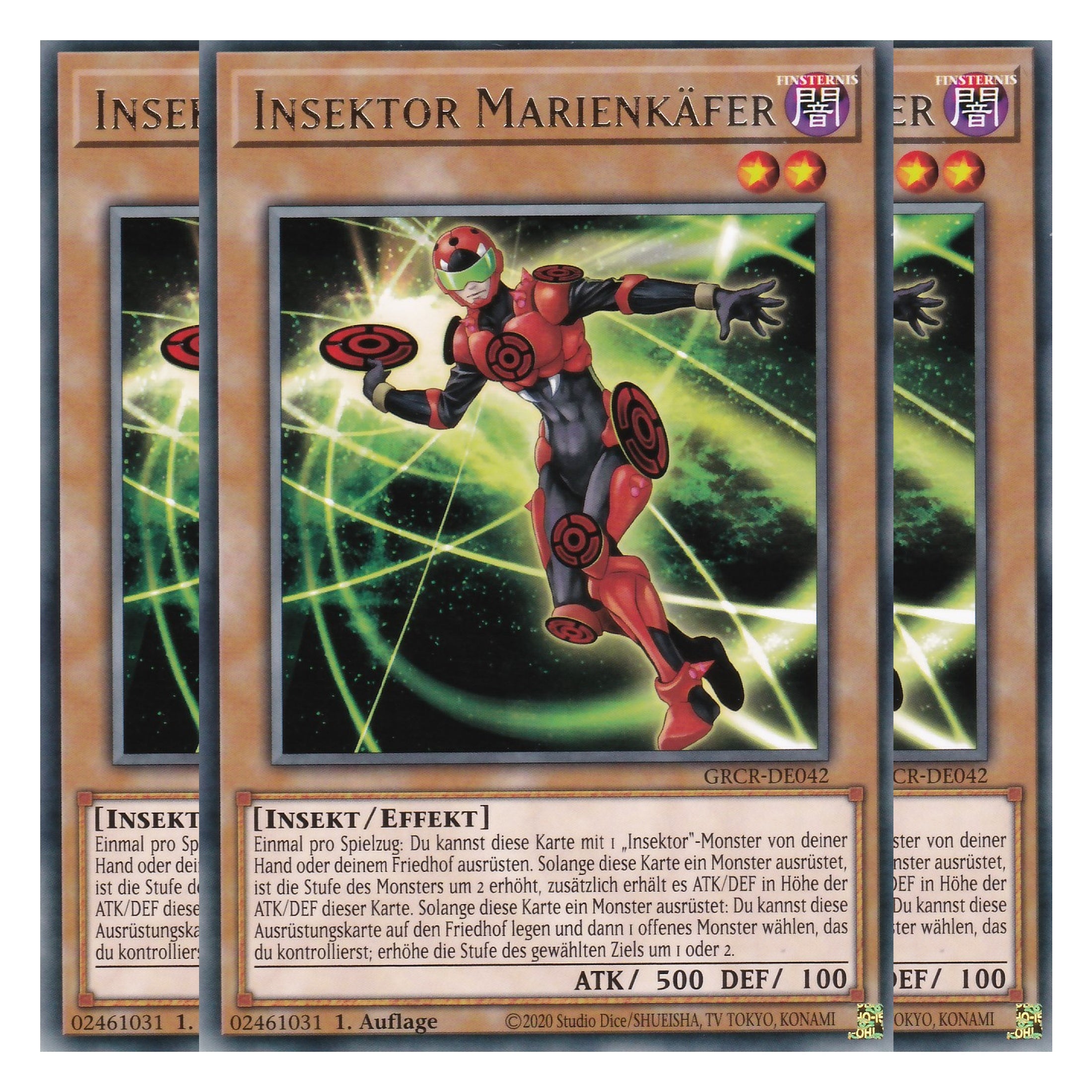 Insektor Marienkäfer - GRCR-DE042 - Rare - Deutsch - 1. Auflage - The Grand Creators - Yu-Gi-Oh! - Playset (3 Kopien)