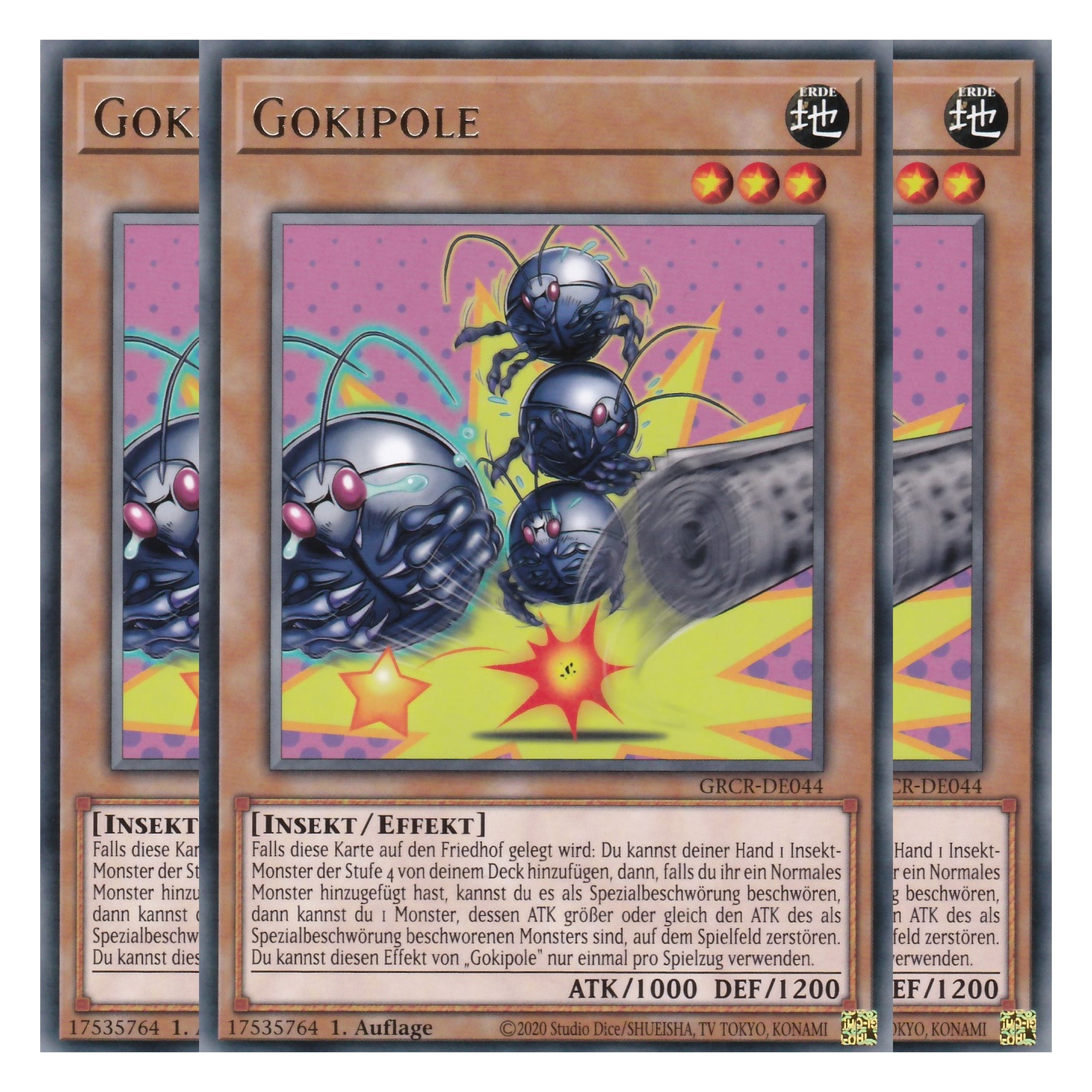 Gokipole - GRCR-DE044 - Rare - Deutsch - 1. Auflage - The Grand Creators - Yu-Gi-Oh! - Playset (3 Kopien)