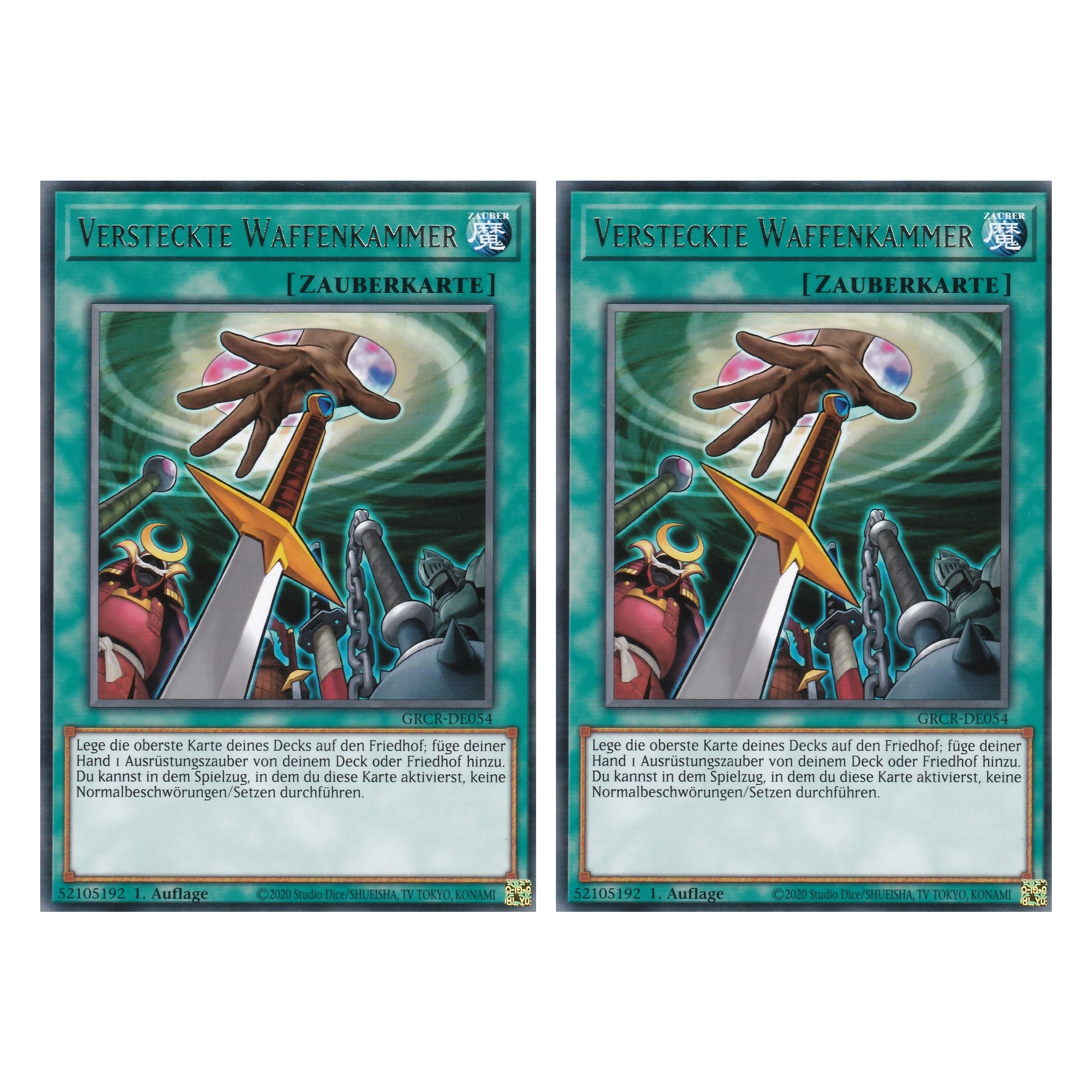 Versteckte Waffenkammer - GRCR-DE054 - Rare - Deutsch - 1. Auflage - The Grand Creators - Yu-Gi-Oh! - Duo Set (2 Stück)