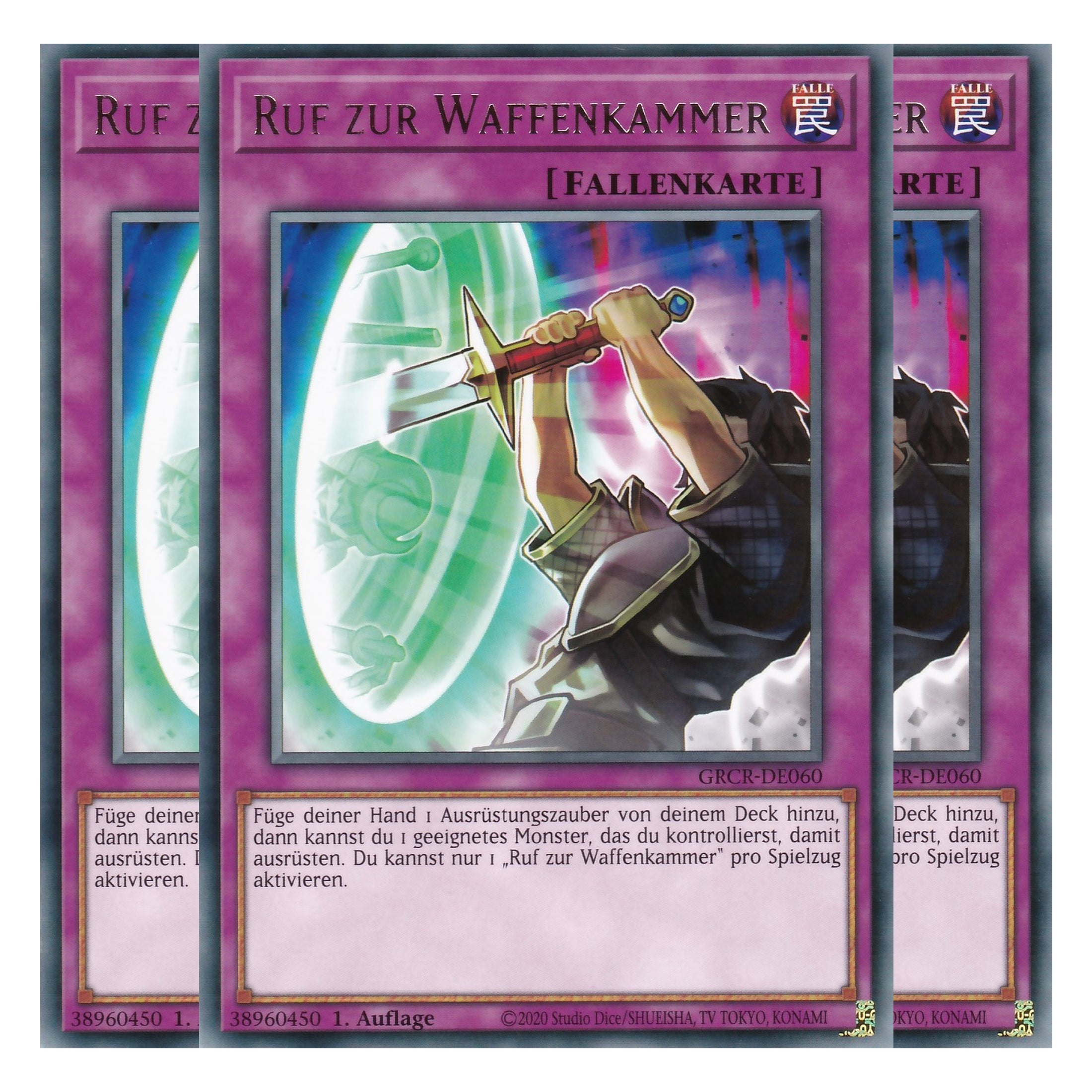 Ruf zur Waffenkammer - GRCR-DE060 - Rare - Deutsch - 1. Auflage - The Grand Creators - Yu-Gi-Oh! - Playset (3 Kopien)