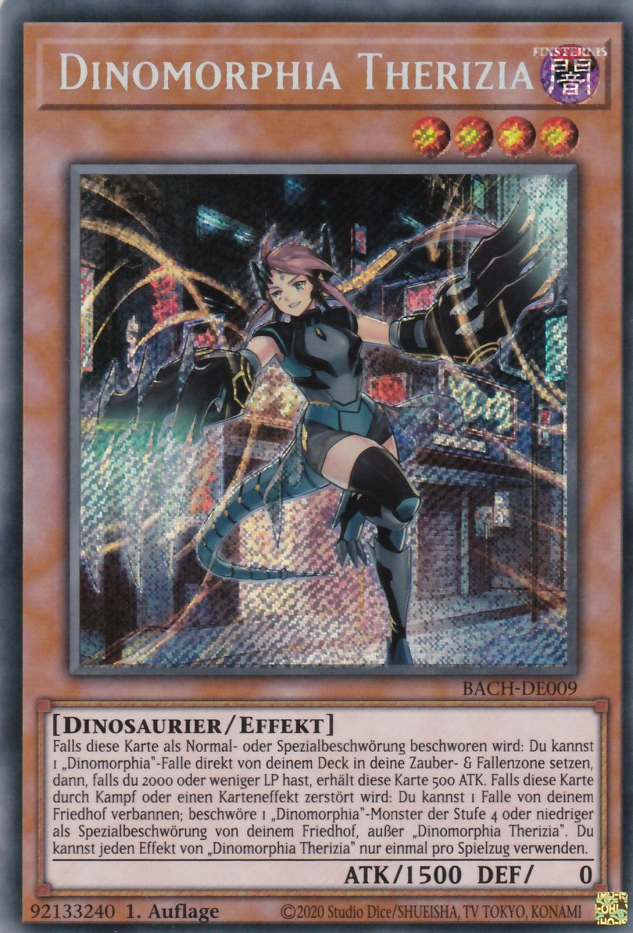 Dinomorphia Therizia - BACH-DE009 - Secret Rare - Deutsch - 1. Auflage - Battle of Chaos