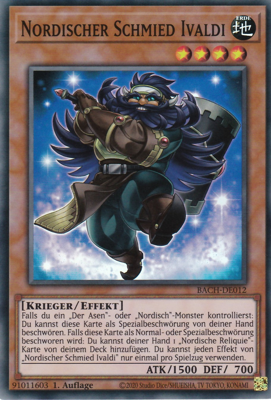 Nordischer Schmied Ivaldi - BACH-DE012 - Super Rare - Deutsch - 1. Auflage - Battle of Chaos