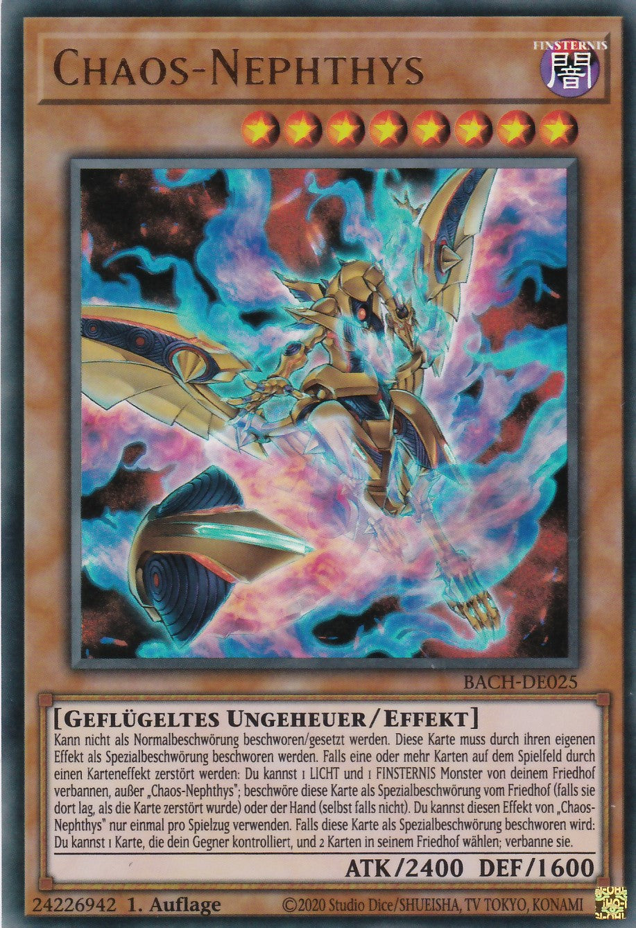 Chaos-Nephthys - BACH-DE025 - Ultra Rare - Deutsch - 1. Auflage - Battle of Chaos