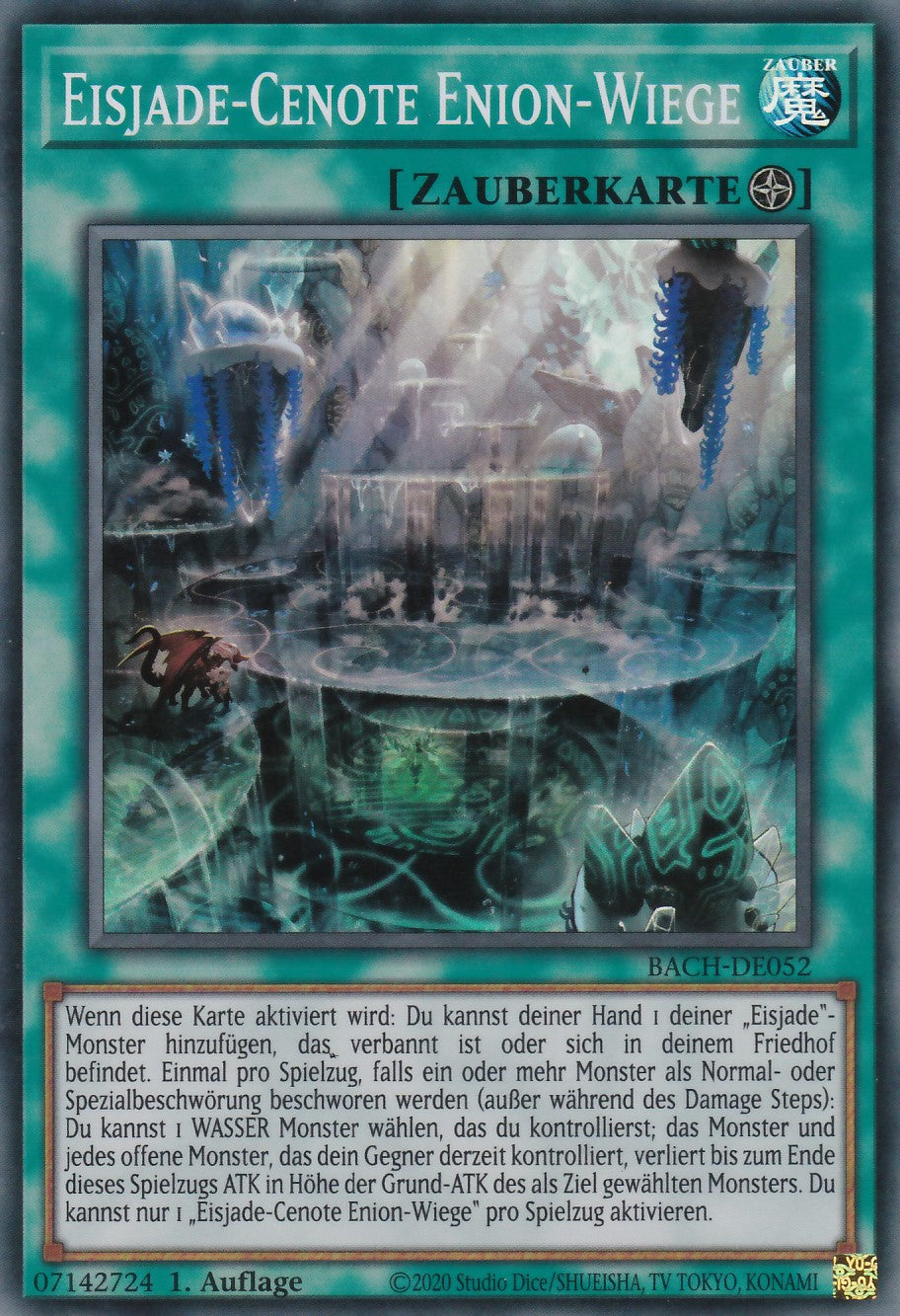 Eisjade-Cenote Enion-Wiege - BACH-DE052 - Super Rare - Deutsch - 1. Auflage - Battle of Chaos