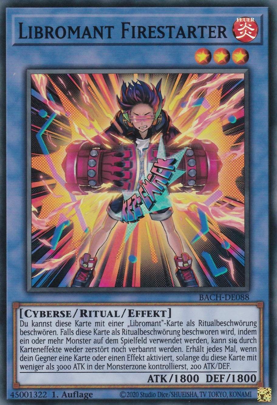 Libromant Firestarter - BACH-DE088 - Super Rare - Deutsch - 1. Auflage - Battle of Chaos