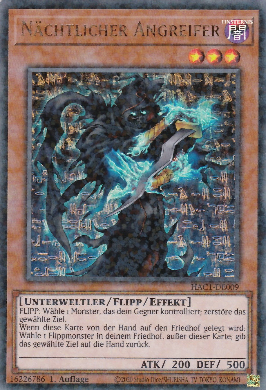 Nächtlicher Angreifer - HAC1-DE009 - Duel Terminal Ultra Rare - Deutsch - 1. Auflage - Hidden Arsenal Chapter 1