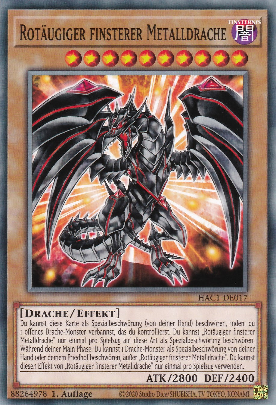 Rotäugiger finsterer Metalldrache - HAC1-DE017 - Common - Deutsch - 1. Auflage - Hidden Arsenal Chapter 1