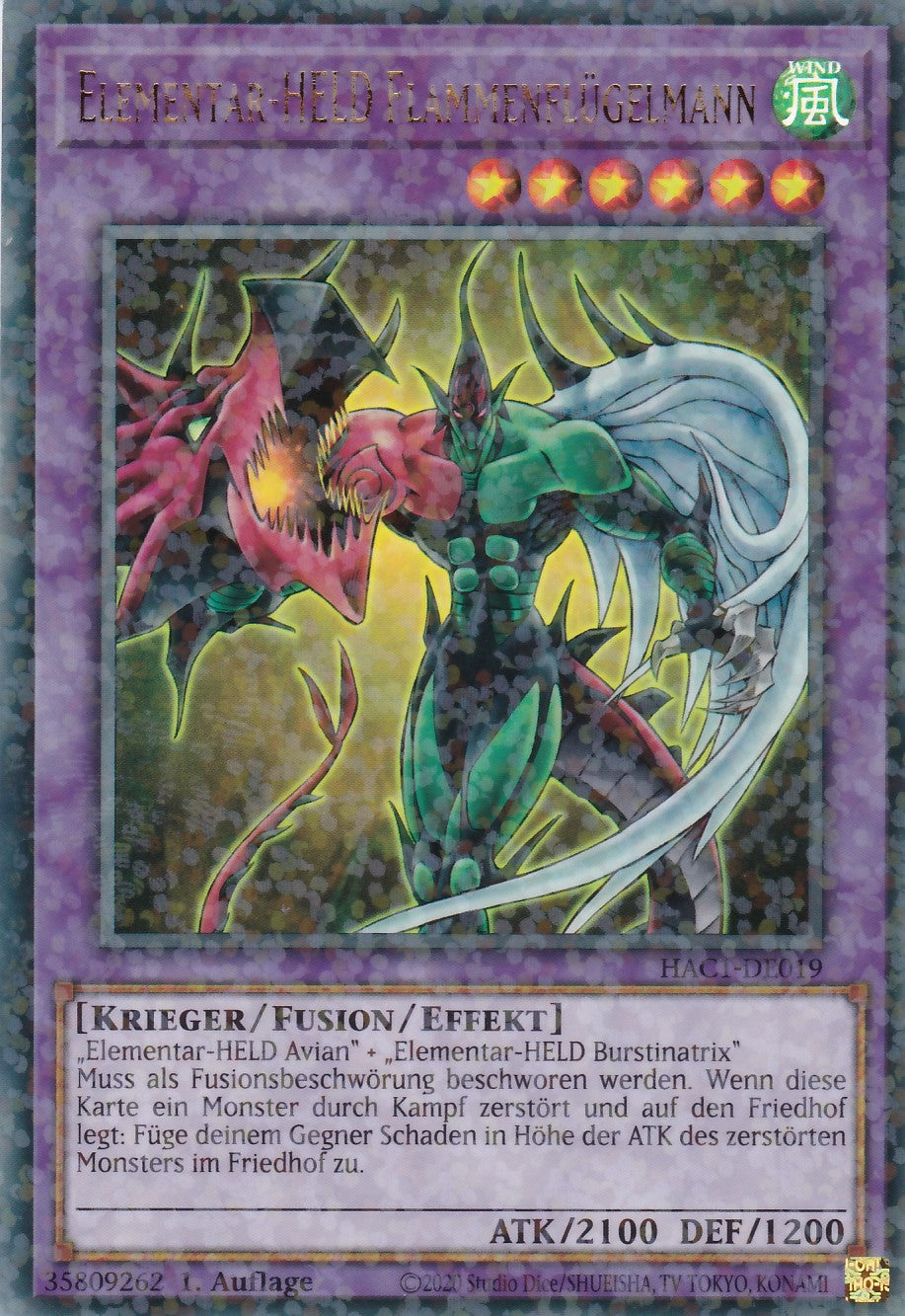 Elementar-HELD Flammenflügelmann - HAC1-DE019 - Duel Terminal Ultra Rare - Deutsch - 1. Auflage - Hidden Arsenal Chapter 1