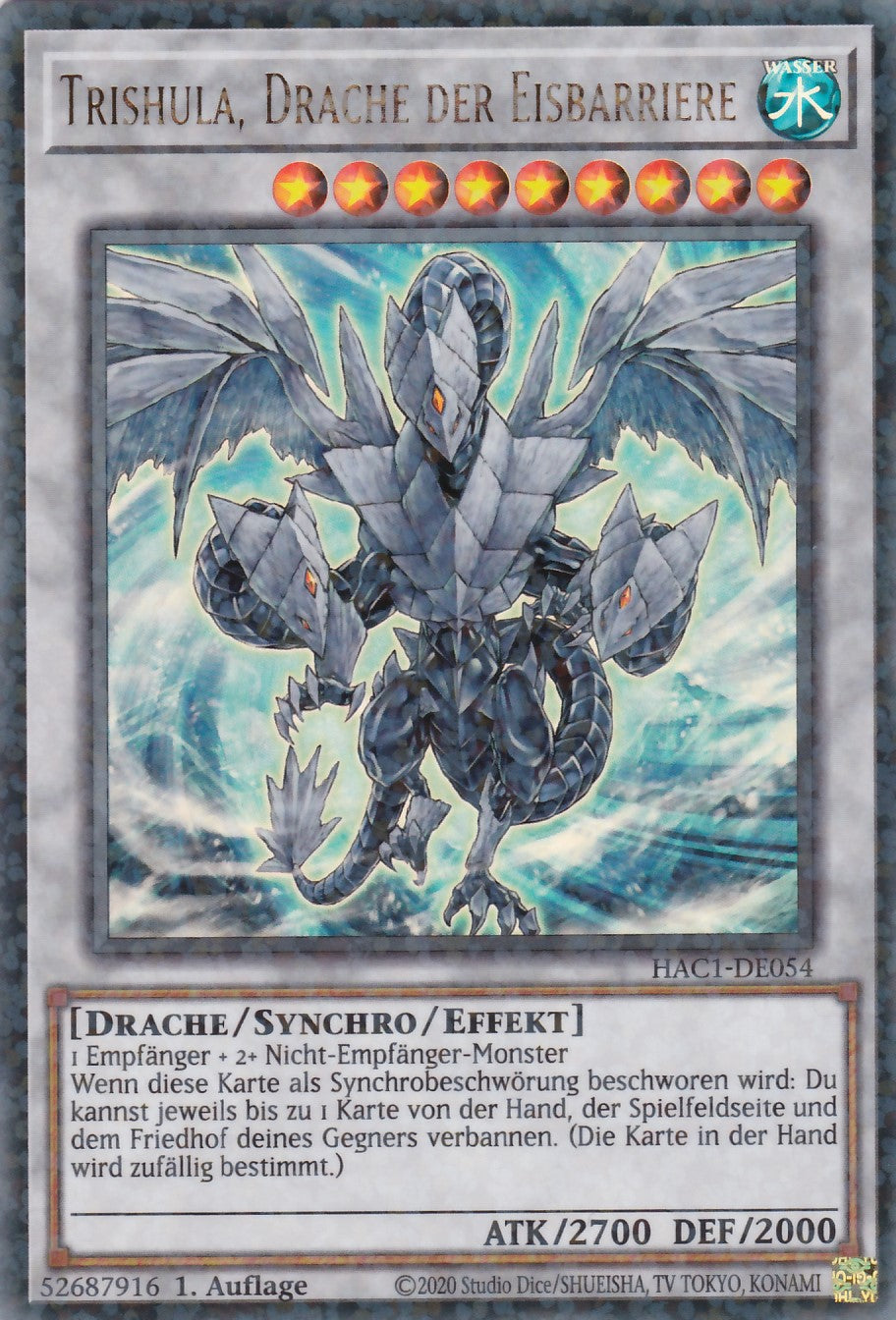 Trishula, Drache der Eisbarriere - HAC1-DE054 - Duel Terminal Ultra Rare - Deutsch - 1. Auflage - Hidden Arsenal Chapter 1