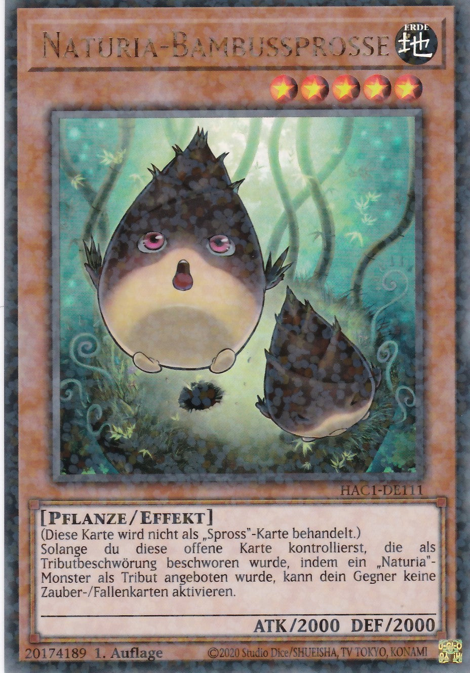 Naturia-Bambussprosse - HAC1-DE111 - Duel Terminal Ultra Rare - Deutsch - 1. Auflage - Hidden Arsenal Chapter 1