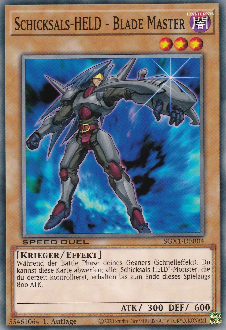 Schicksals-HELD - Blade Master - SGX1-DEB04 - Common - Deutsch - 1. Auflage - Speed Duel GX: Duel Academy Box