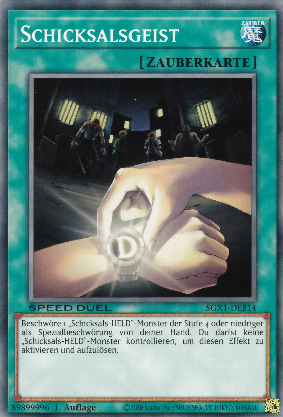 Schicksalsgeist - SGX1-DEB14 - Common - Deutsch - 1. Auflage - Speed Duel GX: Duel Academy Box
