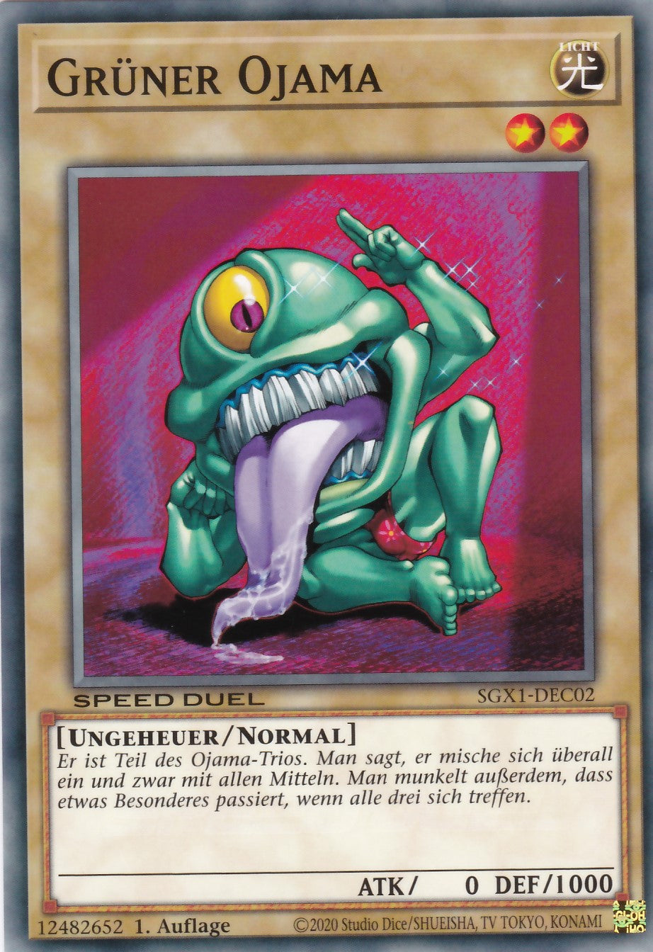 Grüner Ojama - SGX1-DEC02 - Common - Deutsch - 1. Auflage - Speed Duel GX: Duel Academy Box