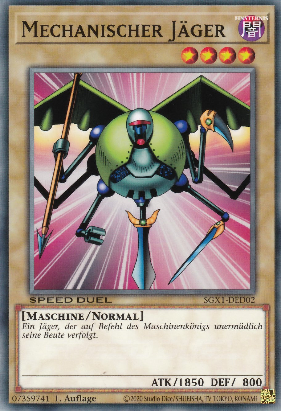 Mechanischer Jäger - SGX1-DED02 - Common - Deutsch - 1. Auflage - Speed Duel GX: Duel Academy Box