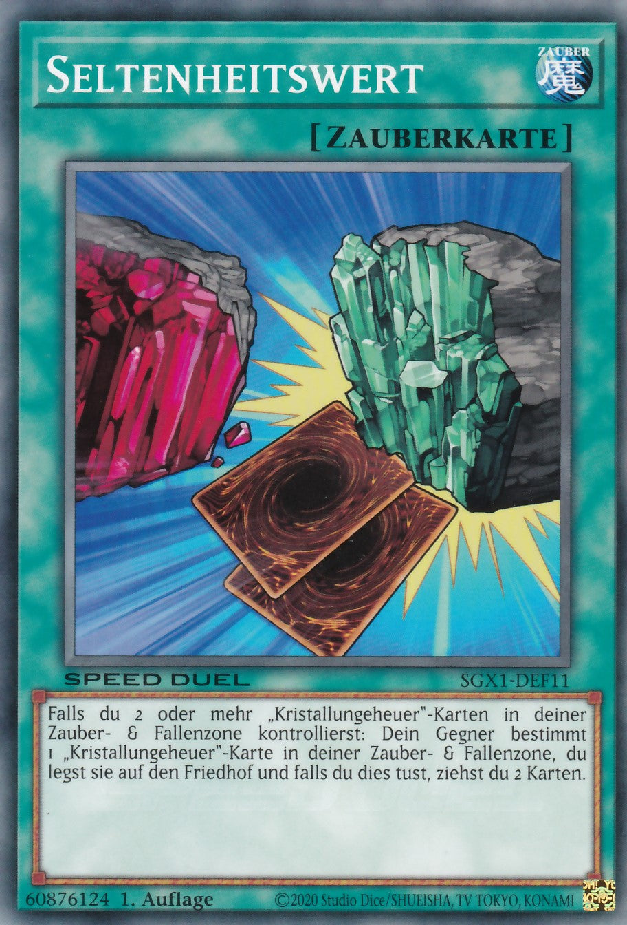 Seltenheitswert - SGX1-DEF11 - Common - Deutsch - 1. Auflage - Speed Duel GX: Duel Academy Box