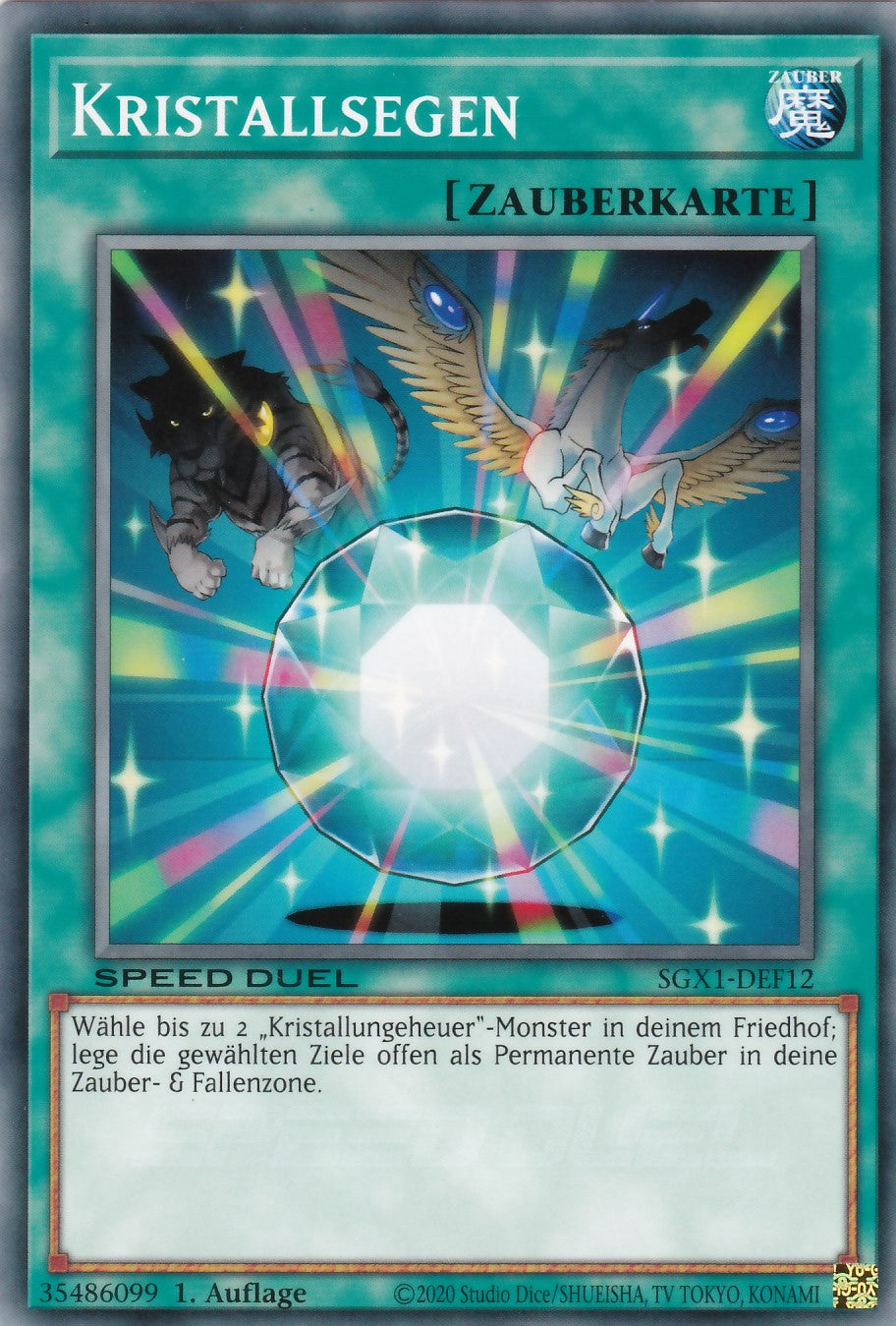 Kristallsegen - SGX1-DEF12 - Common - Deutsch - 1. Auflage - Speed Duel GX: Duel Academy Box