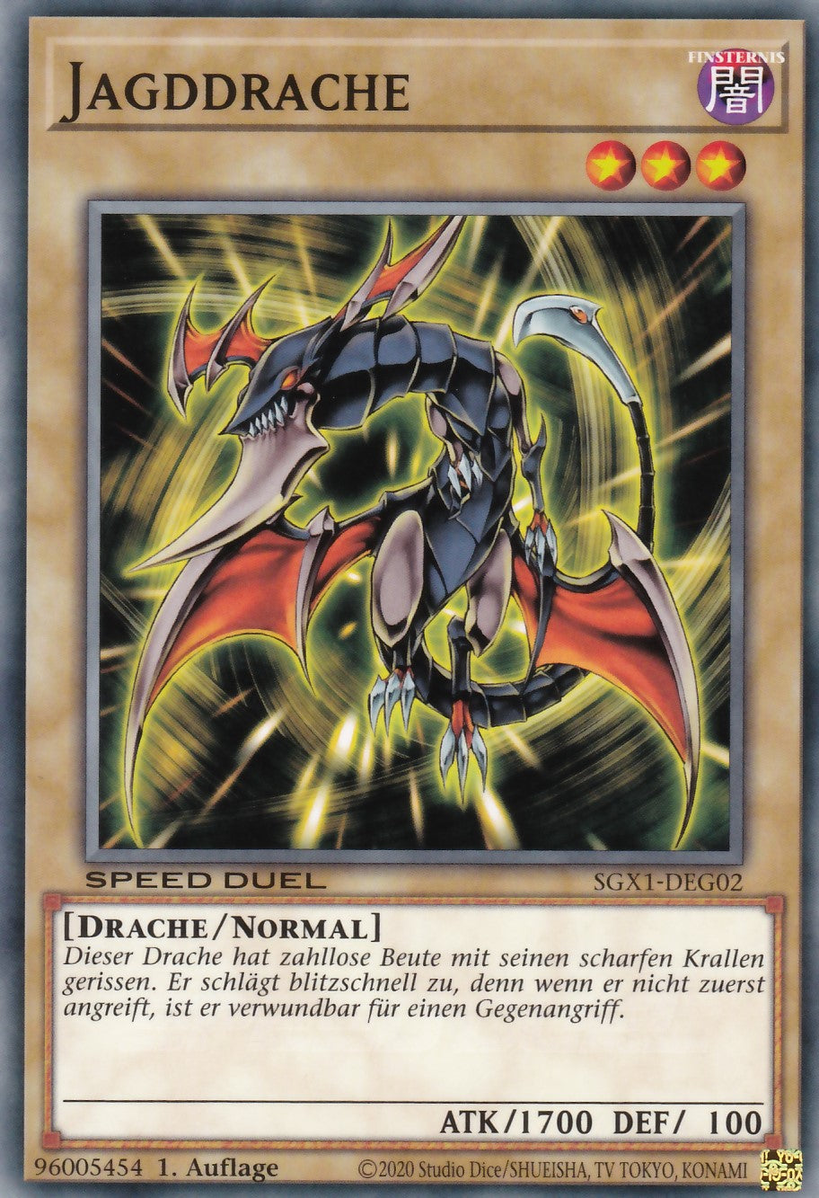 Jagddrache - SGX1-DEG02 - Common - Deutsch - 1. Auflage - Speed Duel GX: Duel Academy Box