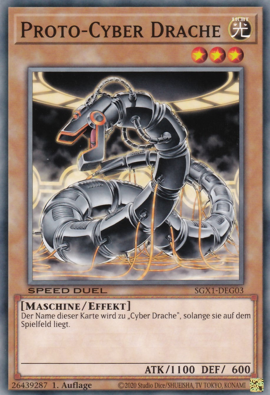 Proto-Cyber Drache - SGX1-DEG03 - Common - Deutsch - 1. Auflage - Speed Duel GX: Duel Academy Box
