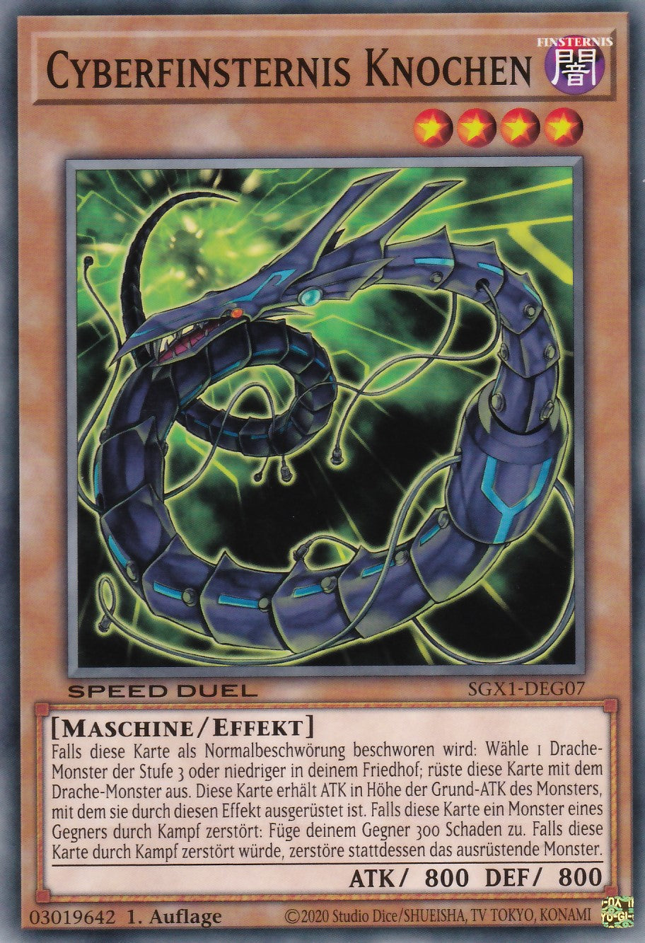 Cyberfinsternis Knochen - SGX1-DEG07 - Common - Deutsch - 1. Auflage - Speed Duel GX: Duel Academy Box