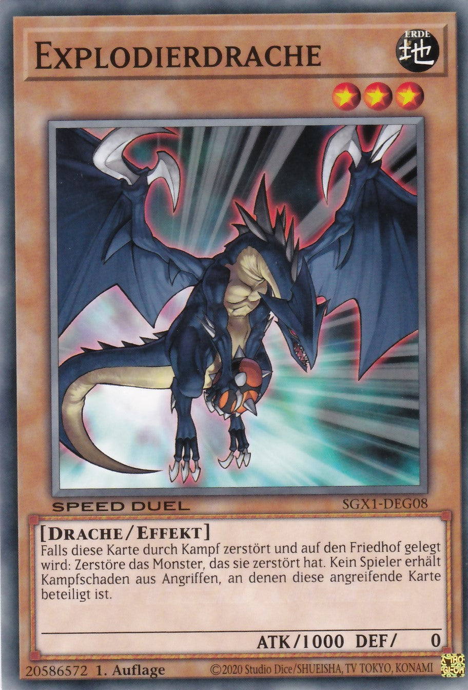 Explodierdrache - SGX1-DEG08 - Common - Deutsch - 1. Auflage - Speed Duel GX: Duel Academy Box