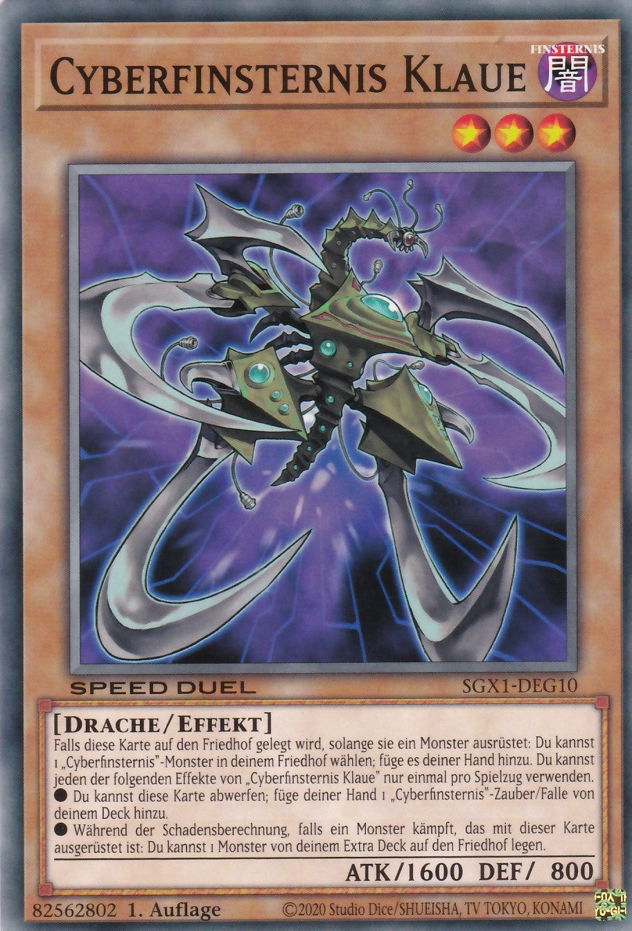 Cyberfinsternis Klaue - SGX1-DEG10 - Common - Deutsch - 1. Auflage - Speed Duel GX: Duel Academy Box