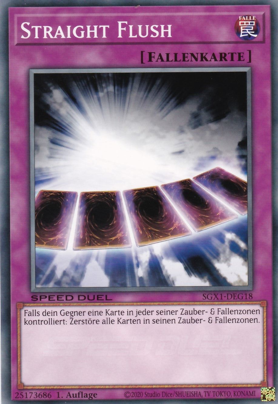Straight Flush - SGX1-DEG18 - Common - Deutsch - 1. Auflage - Speed Duel GX: Duel Academy Box