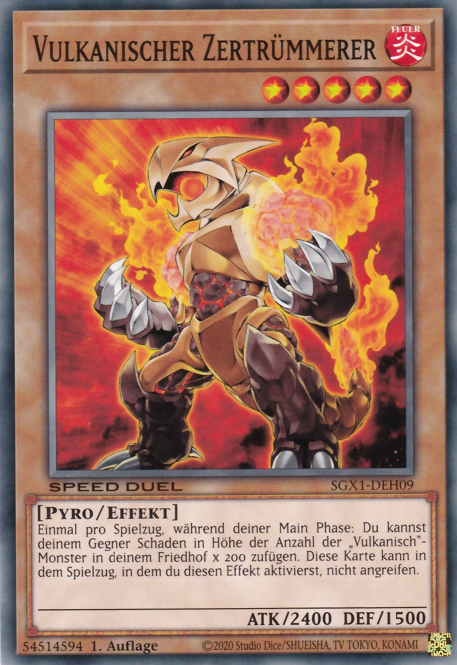 Vulkanischer Zertrümmerer - SGX1-DEH09 - Common - Deutsch - 1. Auflage - Speed Duel GX: Duel Academy Box