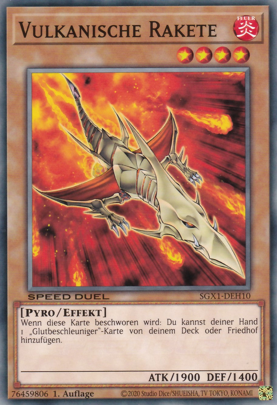 Vulkanische Rakete - SGX1-DEH10 - Common - Deutsch - 1. Auflage - Speed Duel GX: Duel Academy Box