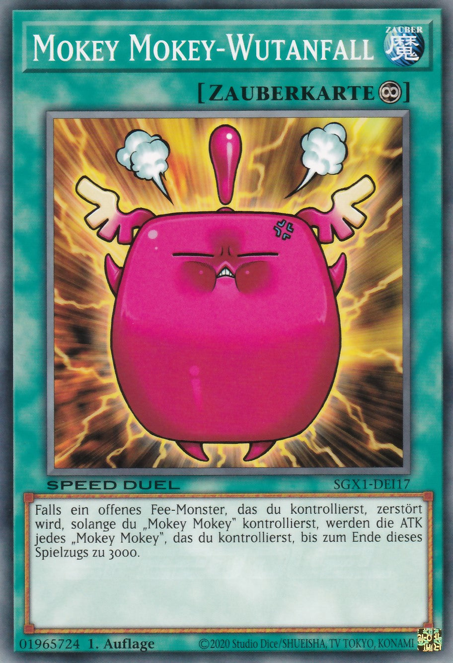 Mokey Mokey-Wutanfall - SGX1-DEI17 - Common - Deutsch - 1. Auflage - Speed Duel GX: Duel Academy Box