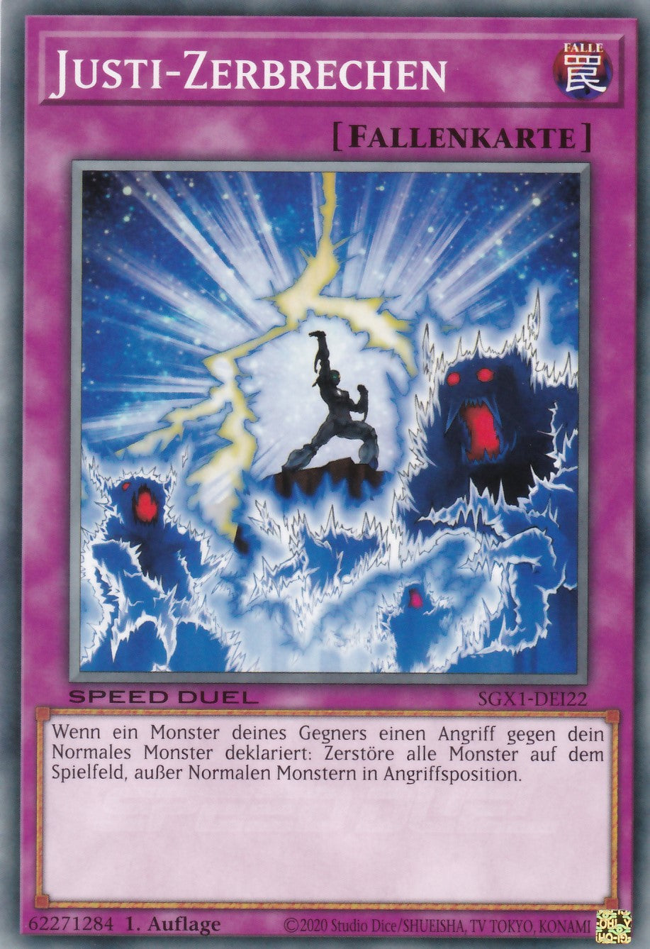 Justi-Zerbrechen - SGX1-DEI22 - Common - Deutsch - 1. Auflage - Speed Duel GX: Duel Academy Box