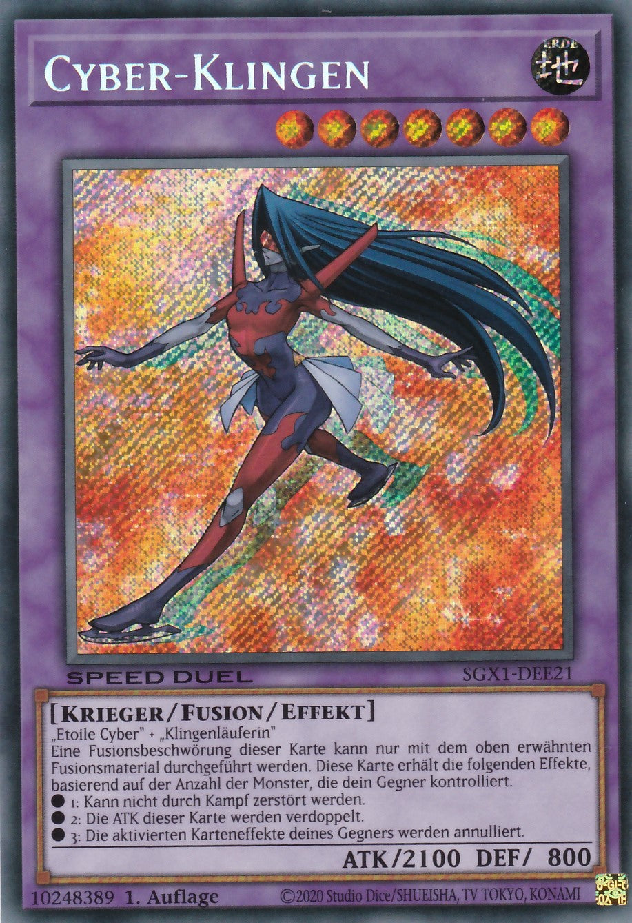 Cyber-Klingen - SGX1-DEE21 - Secret Rare - Deutsch - 1. Auflage - Speed Duel GX: Duel Academy Box