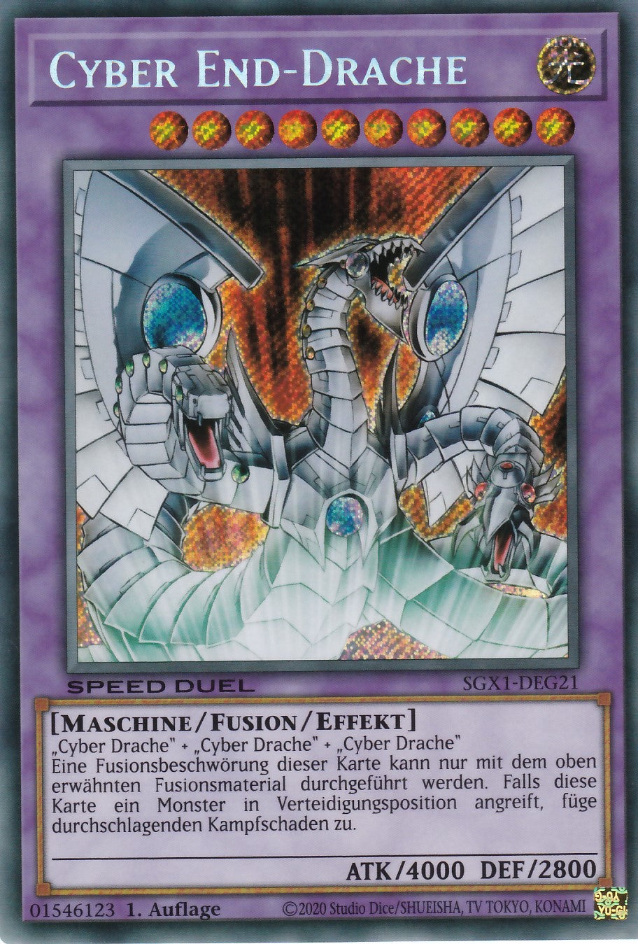 Cyber End-Drache - SGX1-DEG21 - Secret Rare - Deutsch - 1. Auflage - Speed Duel GX: Duel Academy Box