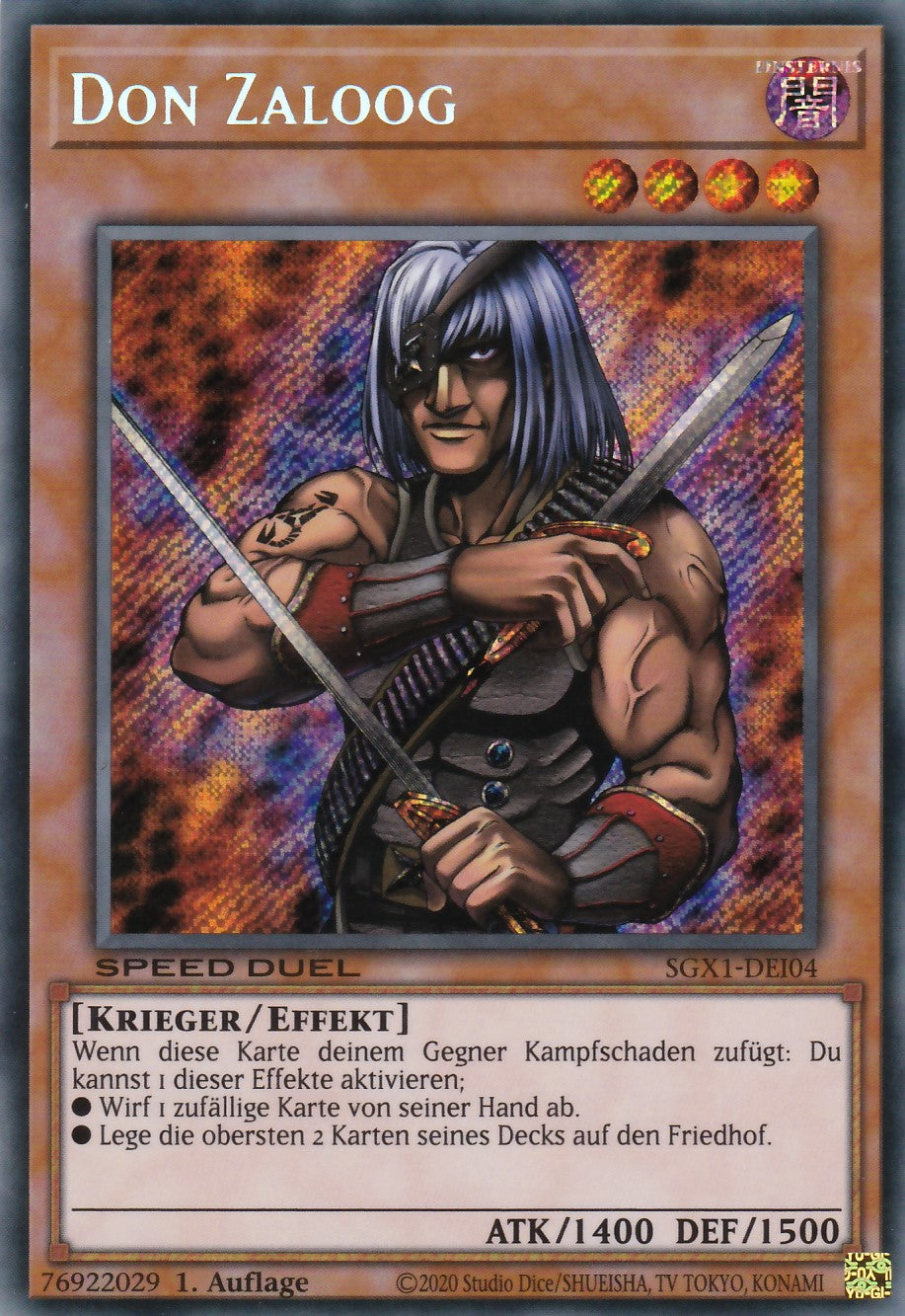 Don Zaloog - SGX1-DEI04 - Secret Rare - Deutsch - 1. Auflage - Speed Duel GX: Duel Academy Box