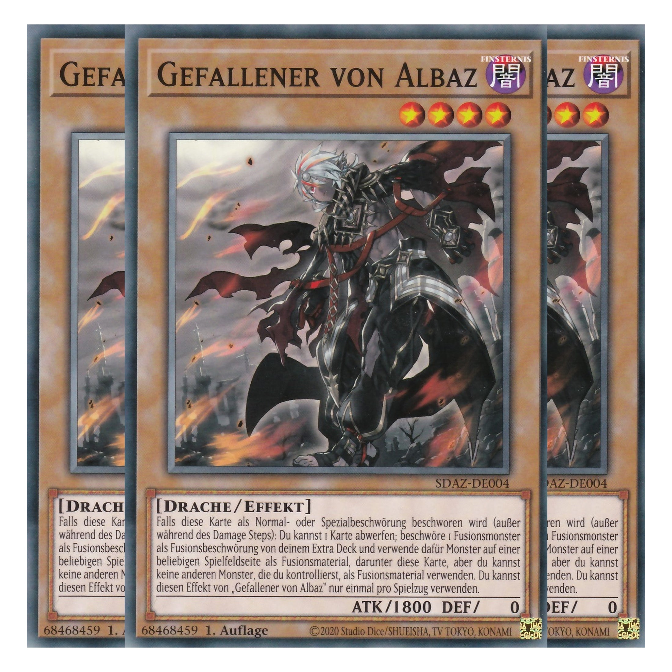 Gefallener von Albaz - SDAZ-DE004 - Common - Deutsch - 1. Auflage - Structure Deck: Albaz Strike - Yu-Gi-Oh! - Playset (3 Kopien)